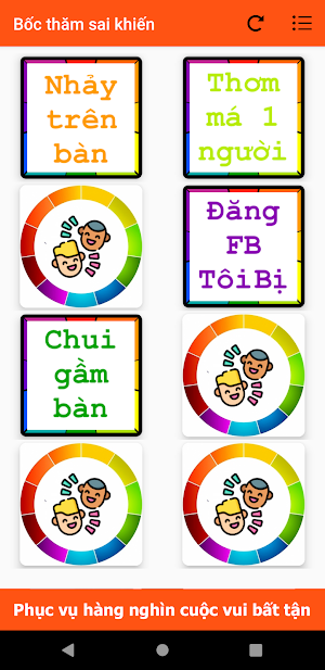 Trò chơi bốc thăm sai khiến Screenshot 1