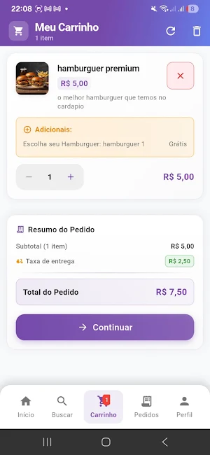 Lanchinho App Screenshot 3