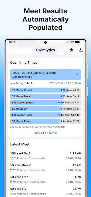 Swimlytics Screenshot 1