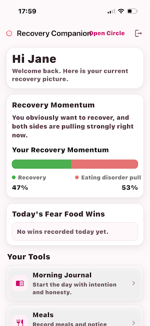 The ED Recovery Companion Screenshot 0