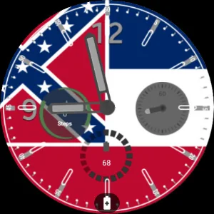 Mississippi Flag Watchface Screenshot 1