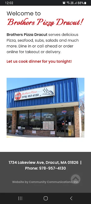 Brothers Pizza Dracut Screenshot 2