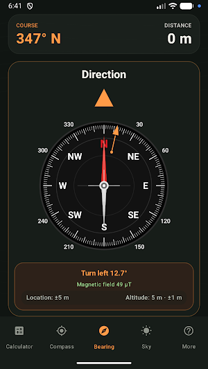 Compass Declination Bearings Screenshot 3