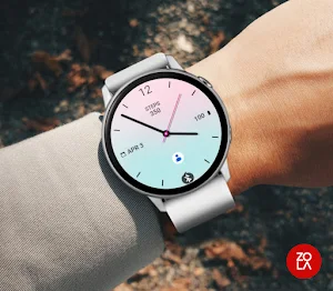 Soft Pink Blue Watch Face screenshot 3