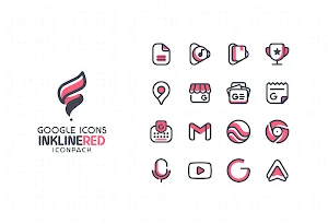 InkLine Red Iconpack Screenshot 1