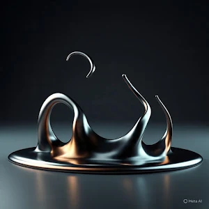 Abstract 3D Liquid Metal Wall Screenshot 2