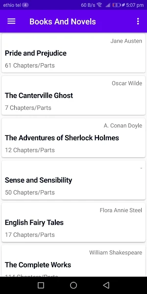 Novels and Books (English only) Screenshot 0