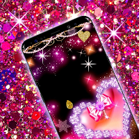 Pink Gliiter Live Wallpaper 3D