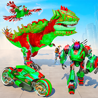 Multi Robot Bike Transform: Dino Robot Game