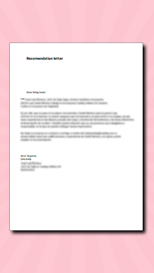 Recommendation Letter Screenshot 2