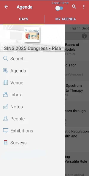 SINS 2025 Congress - Pisa Screenshot 1