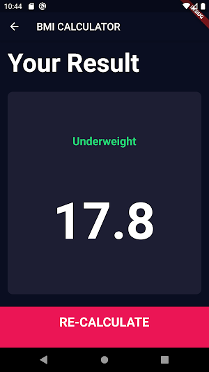 BMI Calculator Screenshot 3