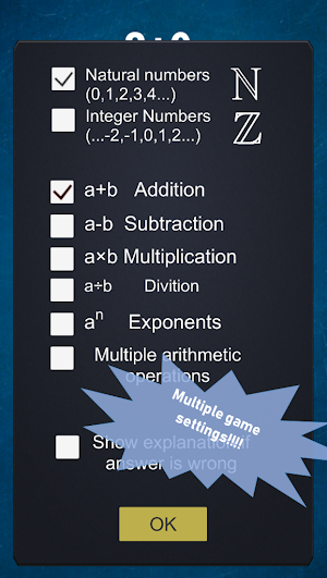 Math Trainer pro: From N to Z Screenshot 1