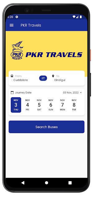 PKR Travels - Bus Tickets Screenshot 1