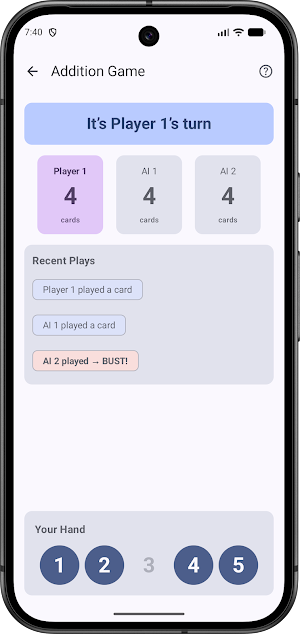 Addition Game Screenshot 2
