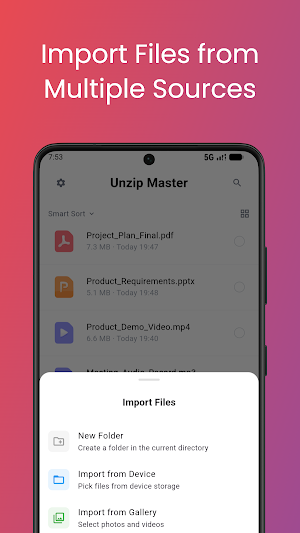 Unzip Master - ZIP,RAR,7Z Screenshot 1