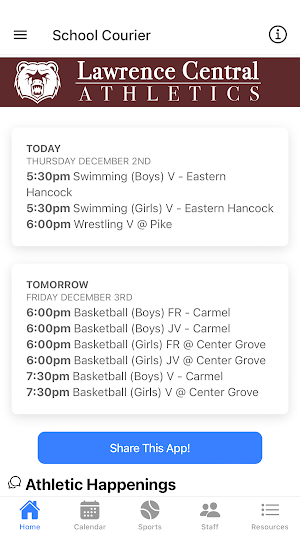 Lawrence Central Athletics IN Screenshot 1