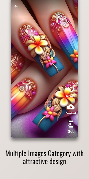 Colorful Fusion Nail Design Screenshot 1