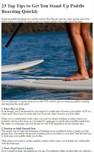 Paddle Boarding Techniques Tip Screenshot 2