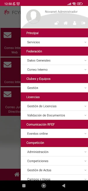 Intranet RFCYLF Screenshot 2