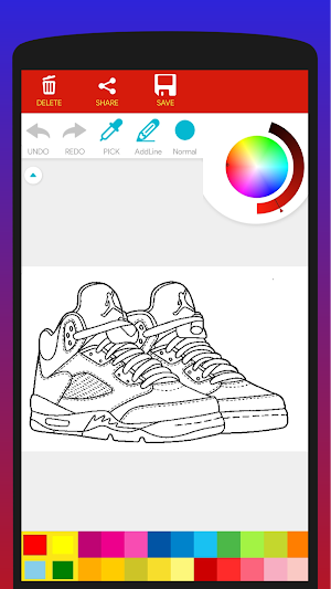 Air Sneakers Coloring Book Screenshot 2