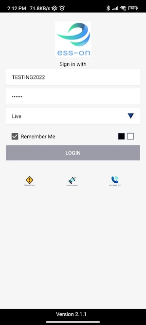 Ess On Application Screenshot 1