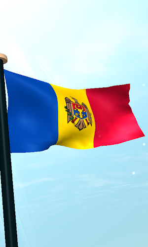 Moldova Flag 3D Live Wallpaper Screenshot 3