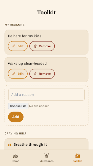 DayOne Sober: Quit Day Counter Screenshot 2