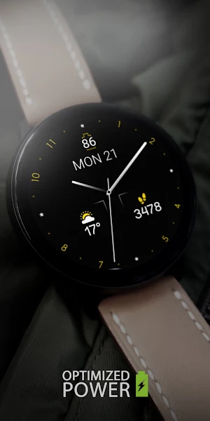 Minimal Gold v21 Watch Face Screenshot 0
