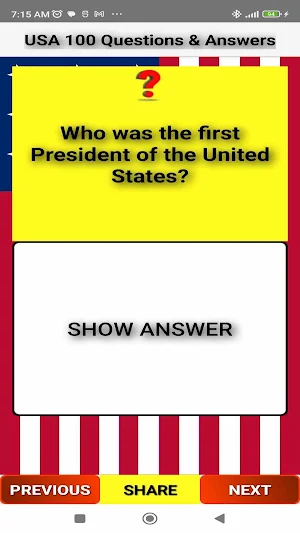 USA 100 Questions and Answers Screenshot 1