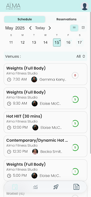Alma Fitness Studio Screenshot 2