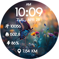 Floral Butterfly Watch Face