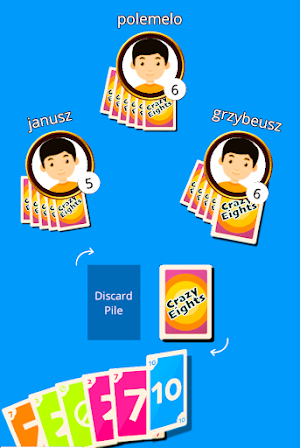 Crazy Eight 8s Uno Card Game 2 Screenshot 1
