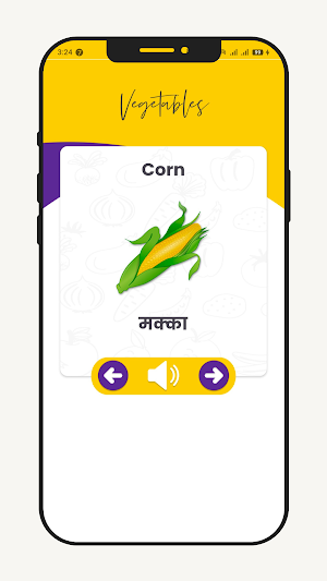 Learn vegetable Names in Hindi Screenshot 2