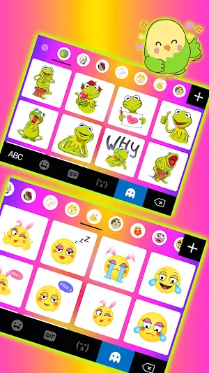 Colorful Flowers Keyboard Background Screenshot 3