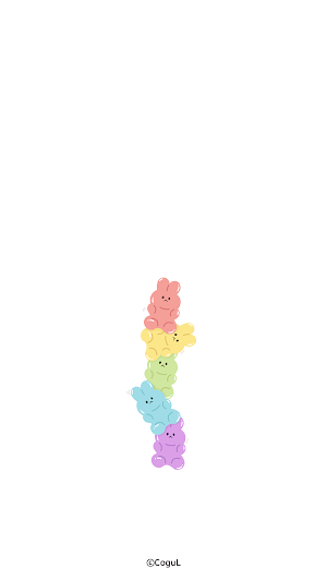 카카오톡 테마 - 무지개 토끼 젤리 (카톡테마) Screenshot 0
