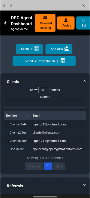 PLR OPC Agent Platform Screenshot 2