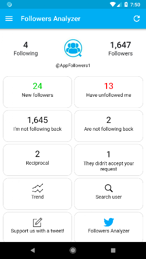 Followers Analyzer for Twitter Screenshot 0
