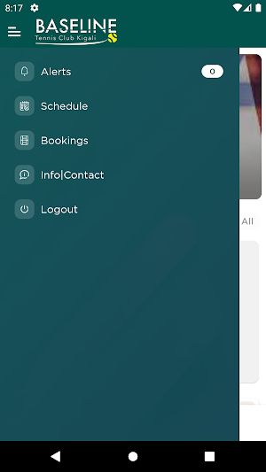 Baseline Tennis Club Screenshot 1