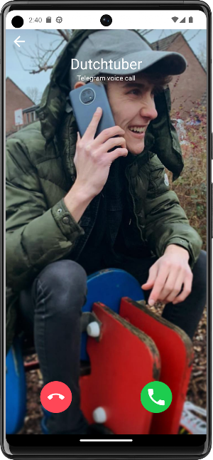 Dutchtuber Prank Video Call Screenshot 0