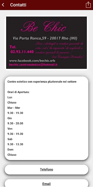Be Chic Rho APP Screenshot 1