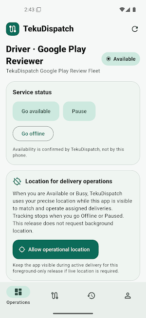 TekuDispatch Screenshot 2