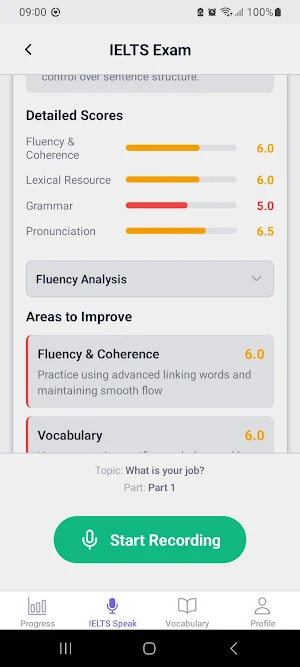Fluencica: IELTS Speaking Test Screenshot 1