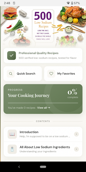 500 Low Sodium Recipes Screenshot 1
