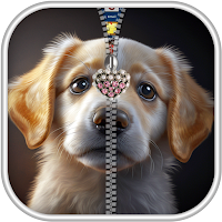 Puppy Zipper Lock Screen
