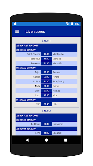 French Soccer Live Screenshot 3
