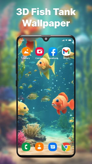 Fish Aquarium 3D Wallpaper Screenshot 2