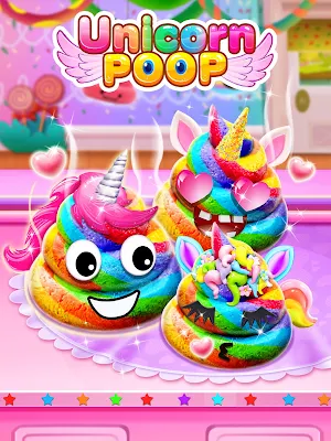 Unicorn Poop - Sweet Trendy Desserts Food Maker Screenshot 3
