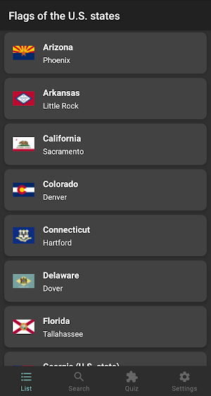 US states Quiz Screenshot 0