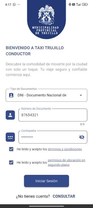 Taxi Trujillo Conductor Screenshot 0